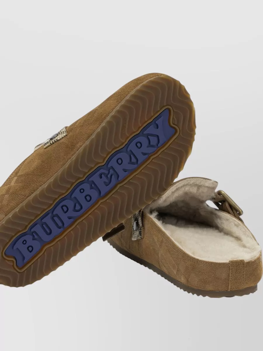 Burberry Suede Clogs