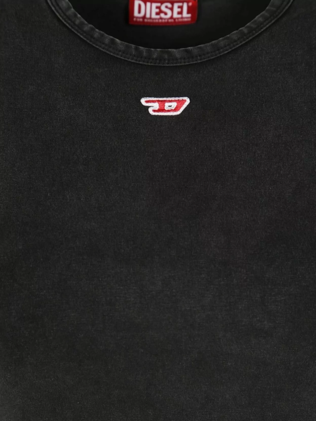 Diesel Short Sleeve Round Neck Cropped Top