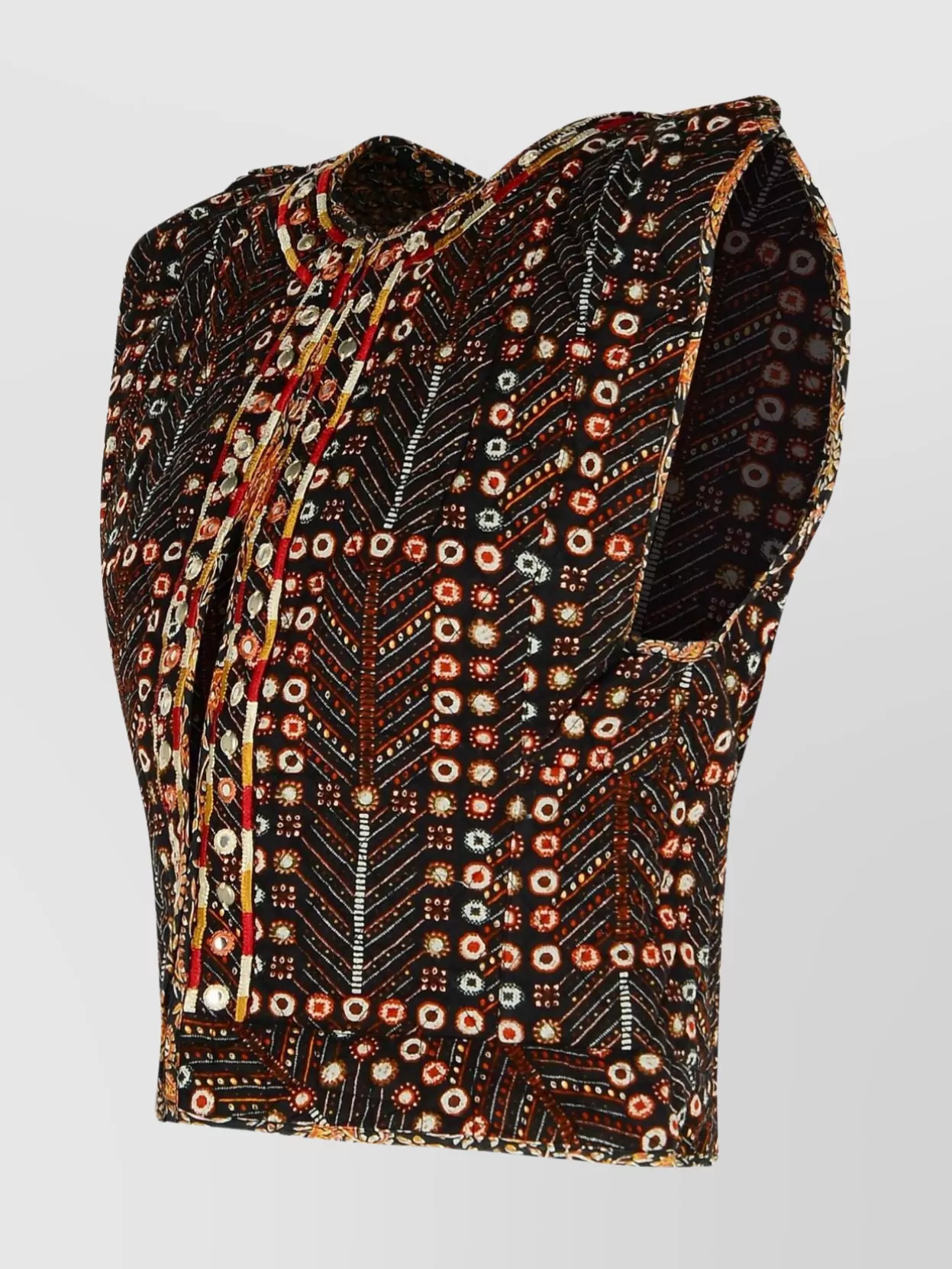 ISABEL MARANT ÉTOILE KNITWEAR VEST WITH BUTTON DETAILING AND PATTERNED DESIGN