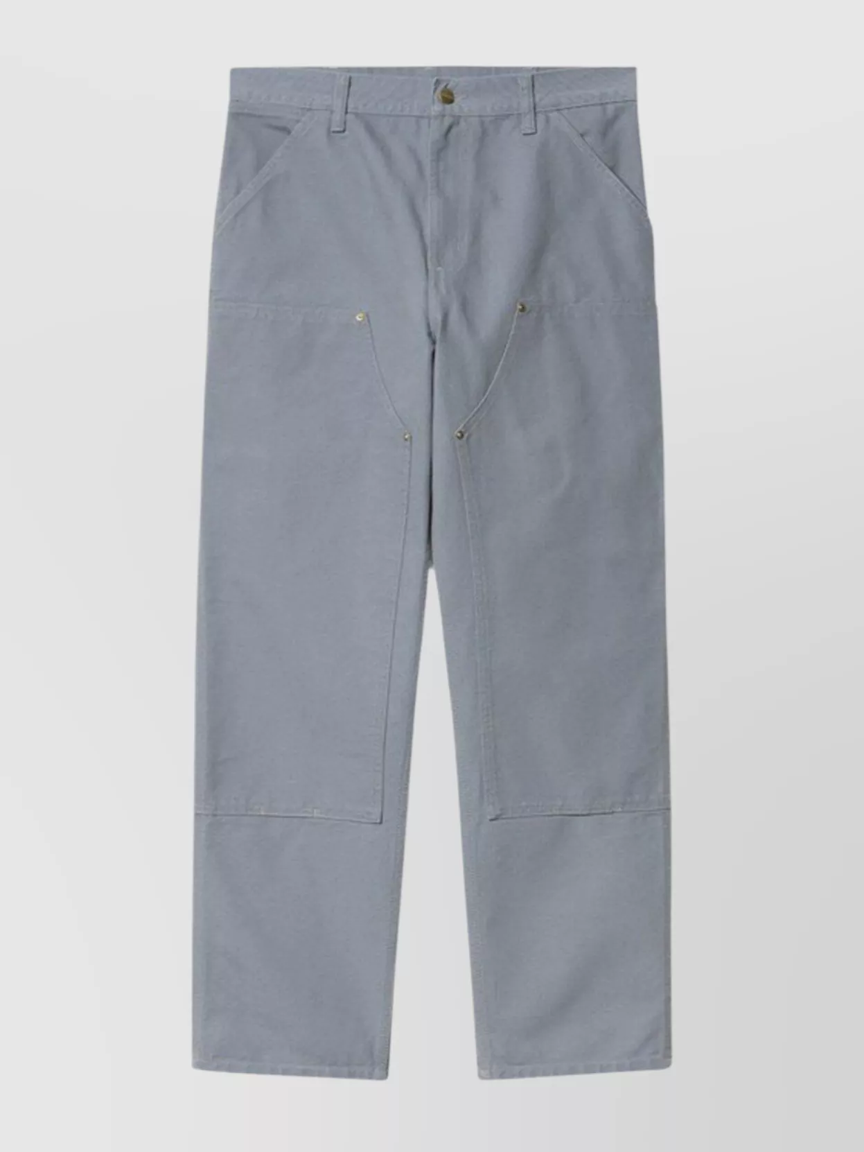 Carhartt Double Knee Pant With Patch Pockets In Gray