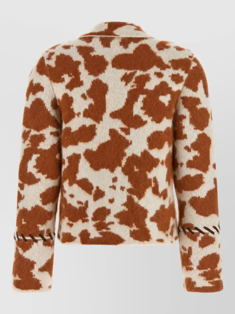 Guest In Residence Cashmere relaxed-fit animal-print jacket