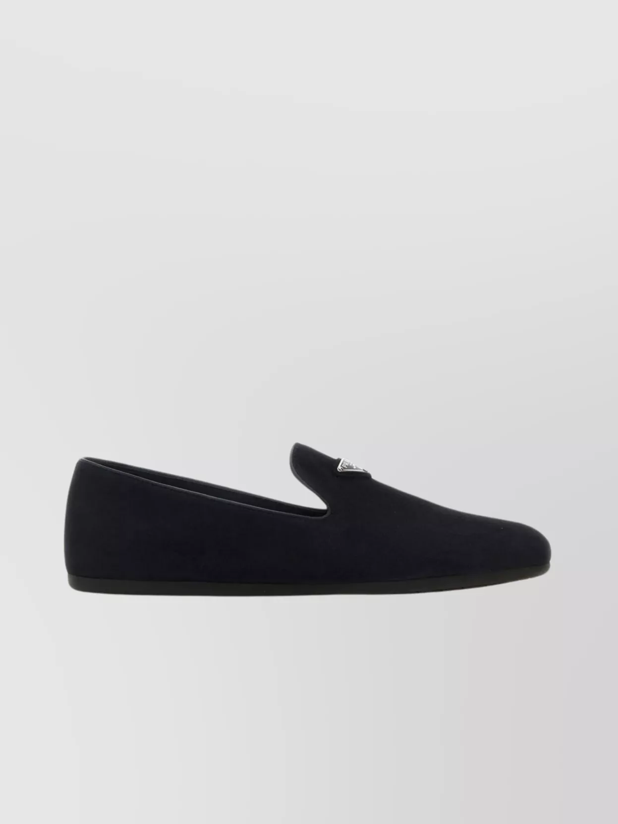 Shop Prada Versatile Round Toe Suede Loafers In Black