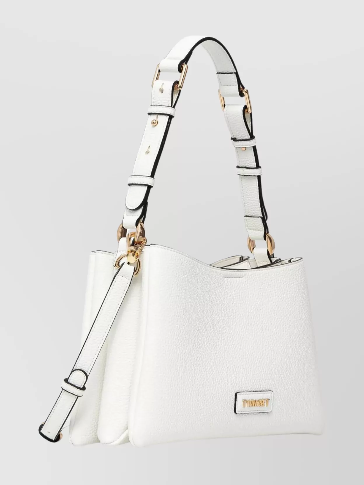 Twin-Set Textured Cross-Body Bag Gold-Tone Hardware