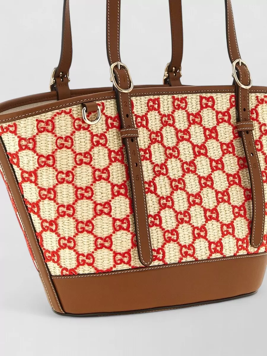 Gucci Small Woven Fabric Tote Bag