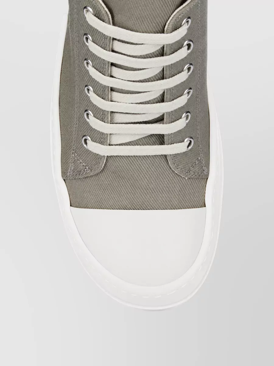 Rick Owens Drkshdw Canvas Low-Top Lace-Up Sneakers