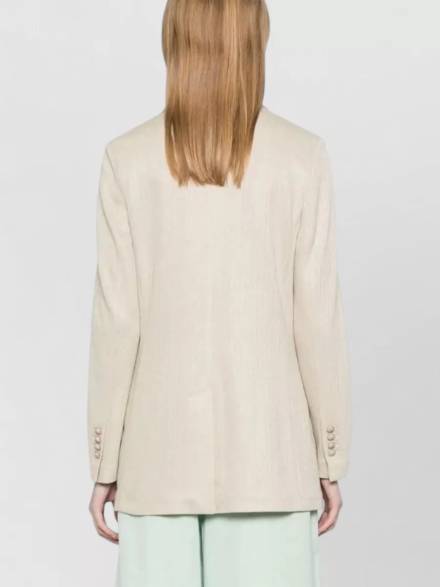 Circolo 1901 Linen Double-Breasted Suit Jacket