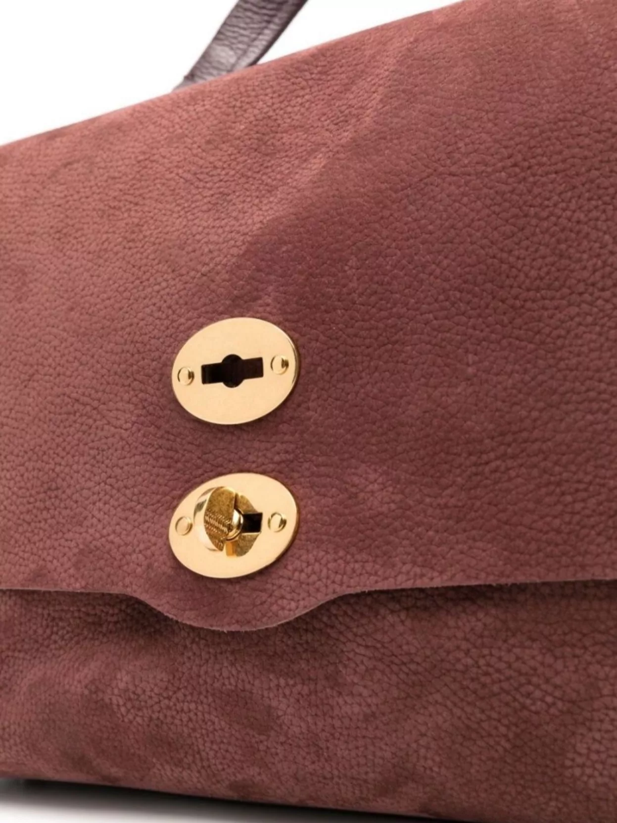 Zanellato Medium Suede Leather Handbag With Stud Embellishment