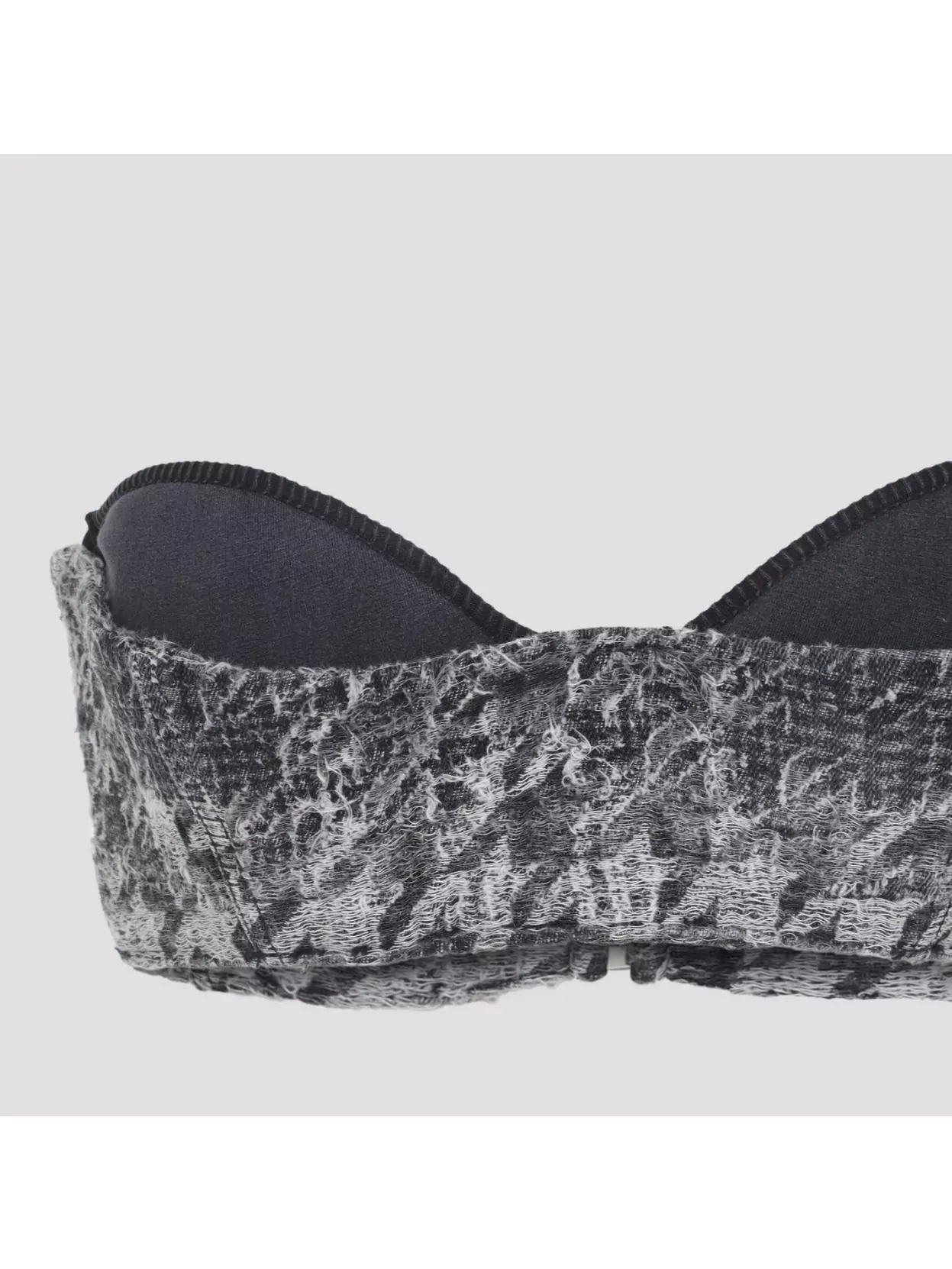 Diesel De-toppys Strapless Cropped Top In Gray