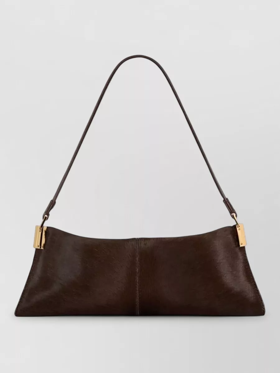 Balmain small pony leather clutch bag