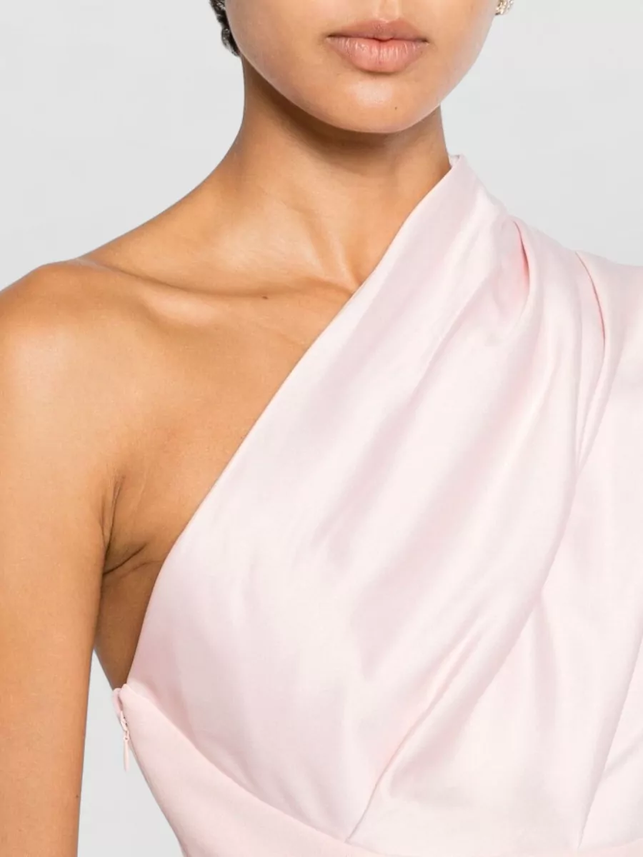 Solace London Draped One-Shoulder Sleeveless Maxi Dress