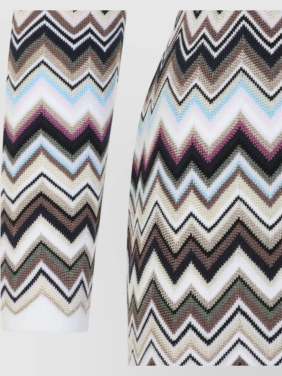 Missoni Metallic Zigzag Knit Long-Sleeve Maxi Dress