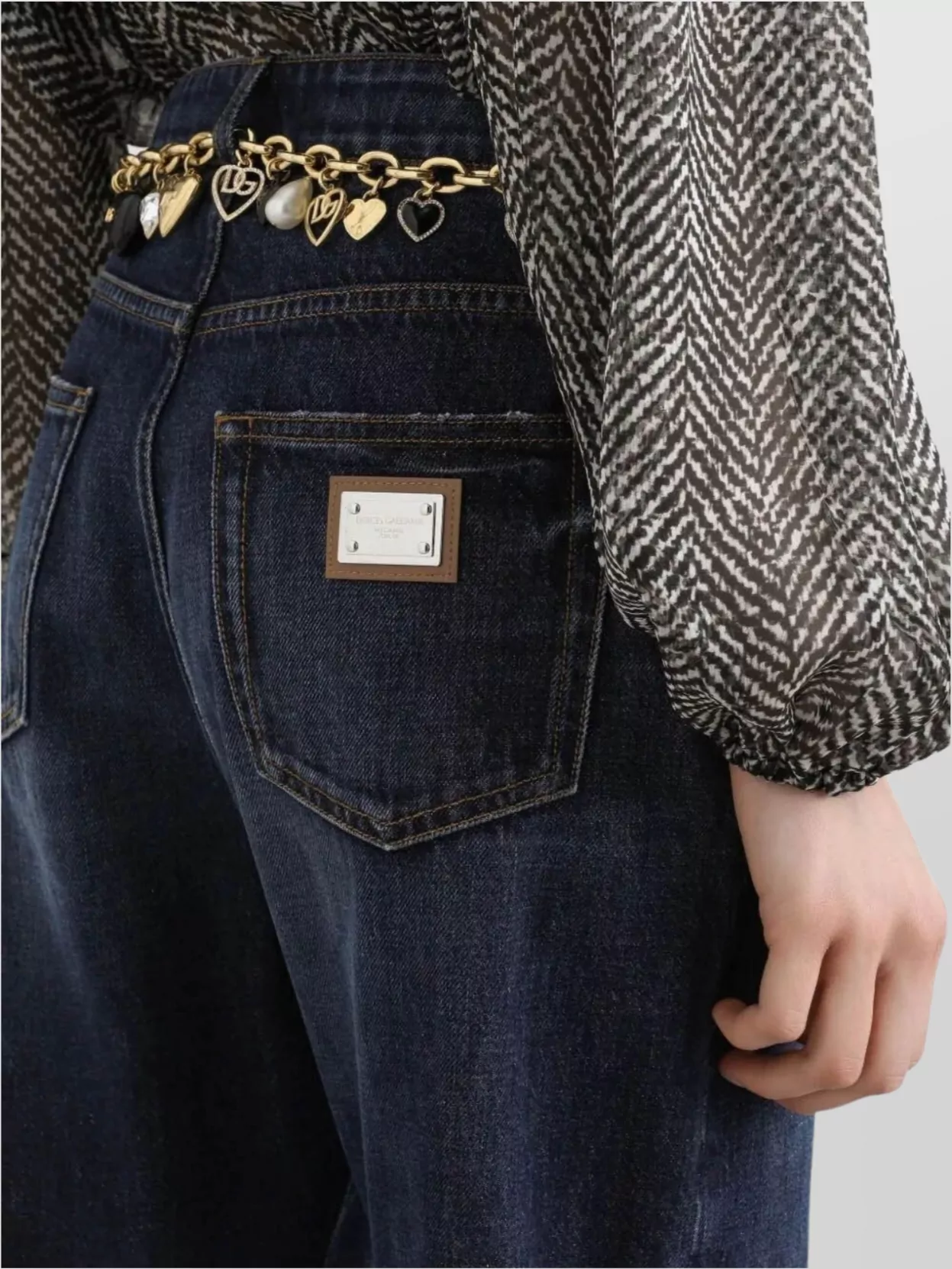 Dolce & Gabbana High-waisted 5-pocket Jeans Faded Effect In Blue