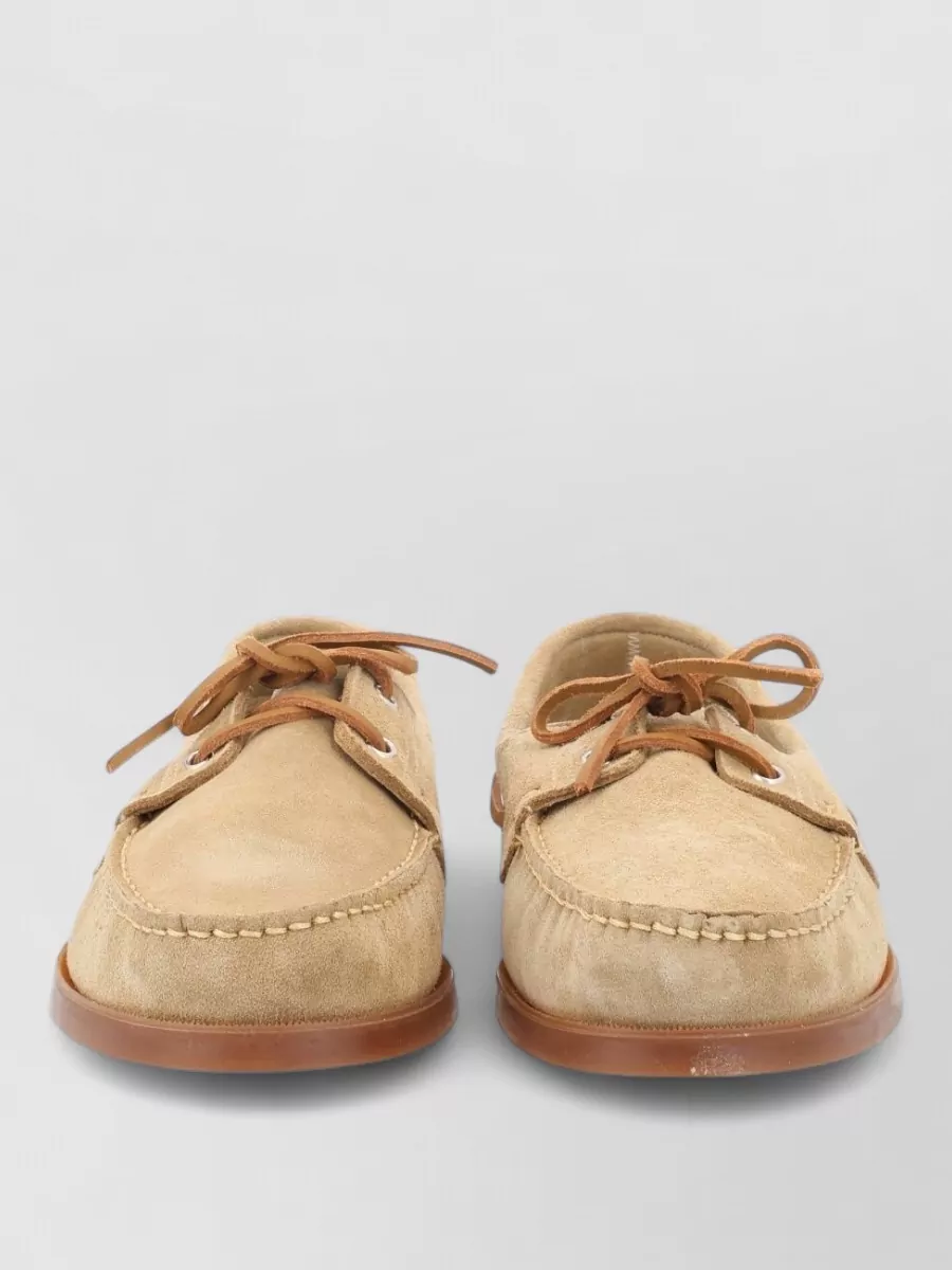 Paraboot leather boat shoes