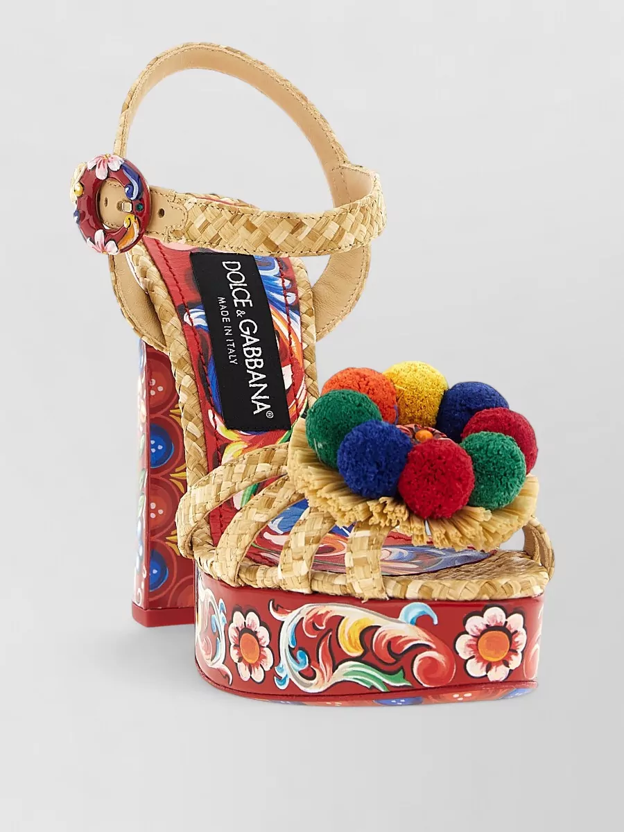 Dolce&Gabbana embroidered platform sandals