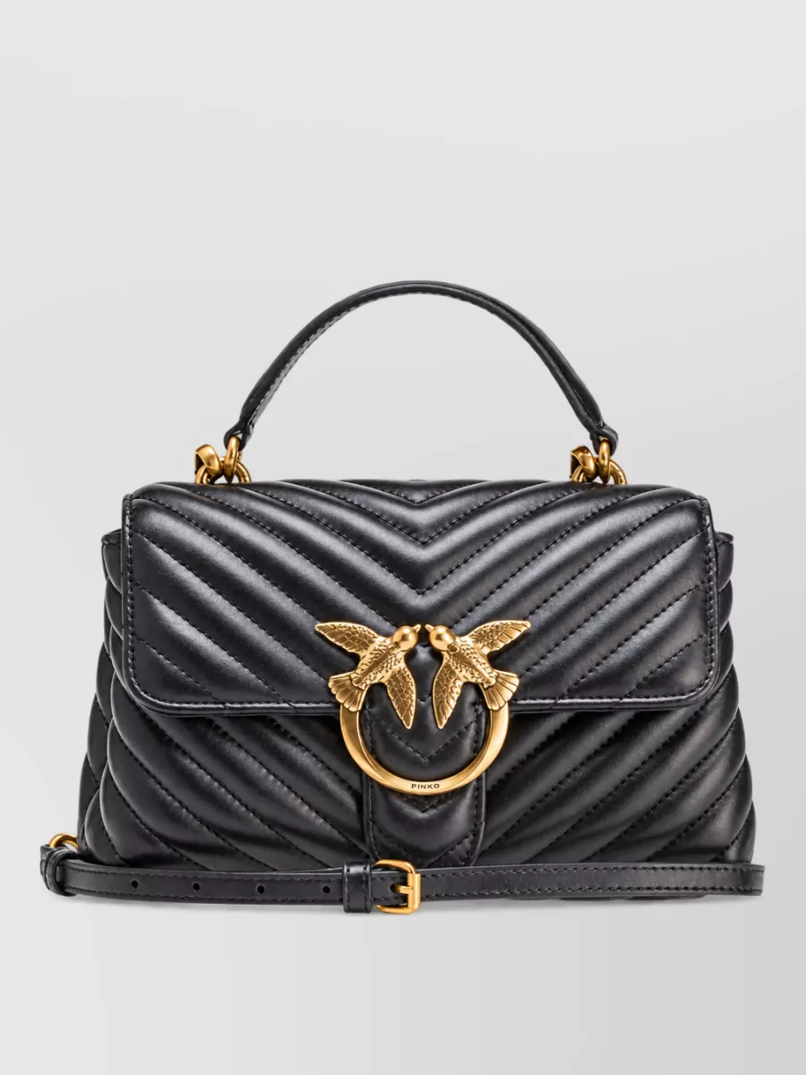 Pinko Love Bag Puff Leather Clutch Bag