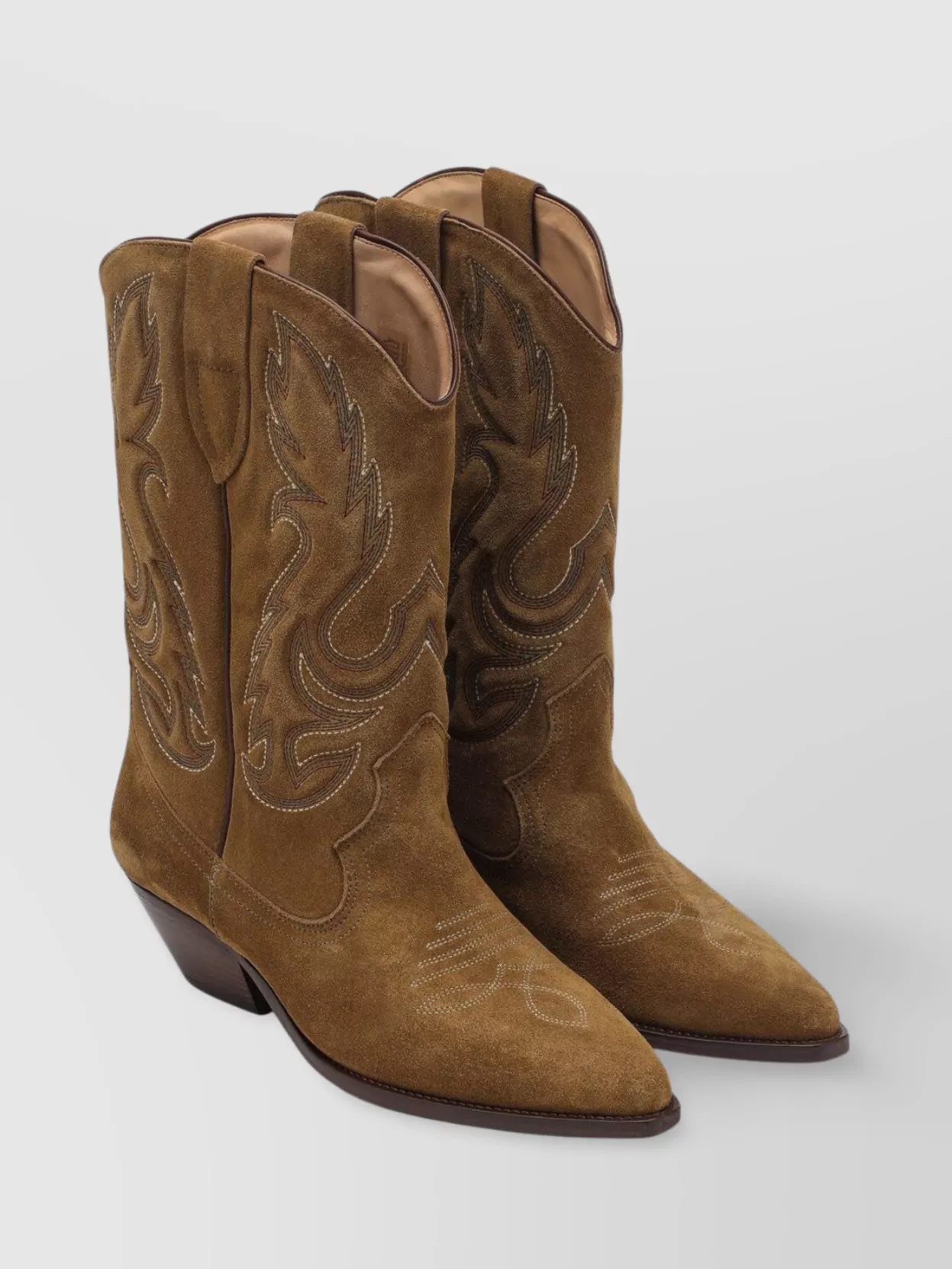 Isabel Marant Embroidered Suede Cowboy Boot