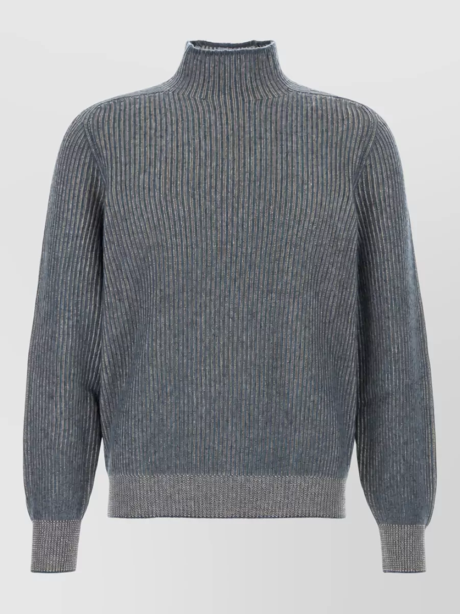 Brunello Cucinelli two-tone cashmere sweater