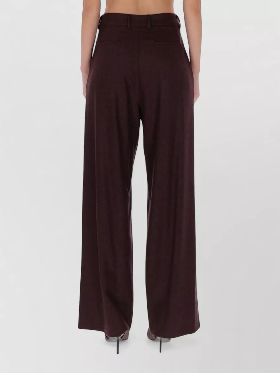 Pt Torino High Waist Wide Leg Trousers With Pockets
