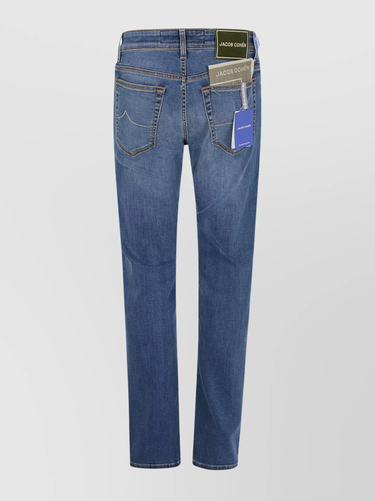 Jacob Cohen Pant 5 Pocket Slim Fit Bard Denim Blue Stretch In Blue
