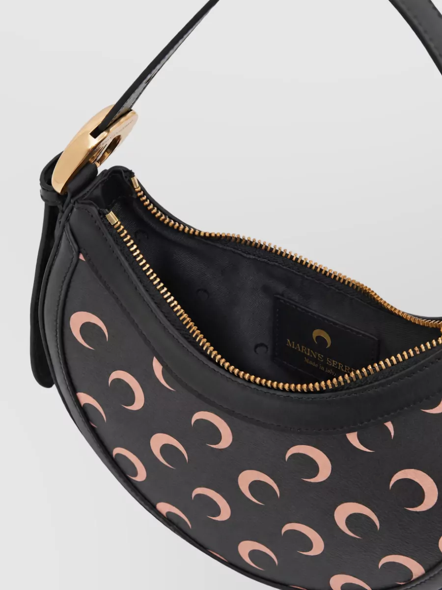 Marine Serre Moon Diamant Eclips Mini Canvas Clutch Bag
