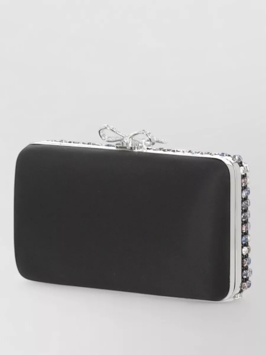 Self-Portrait The Bow Crystal Clutch Bag