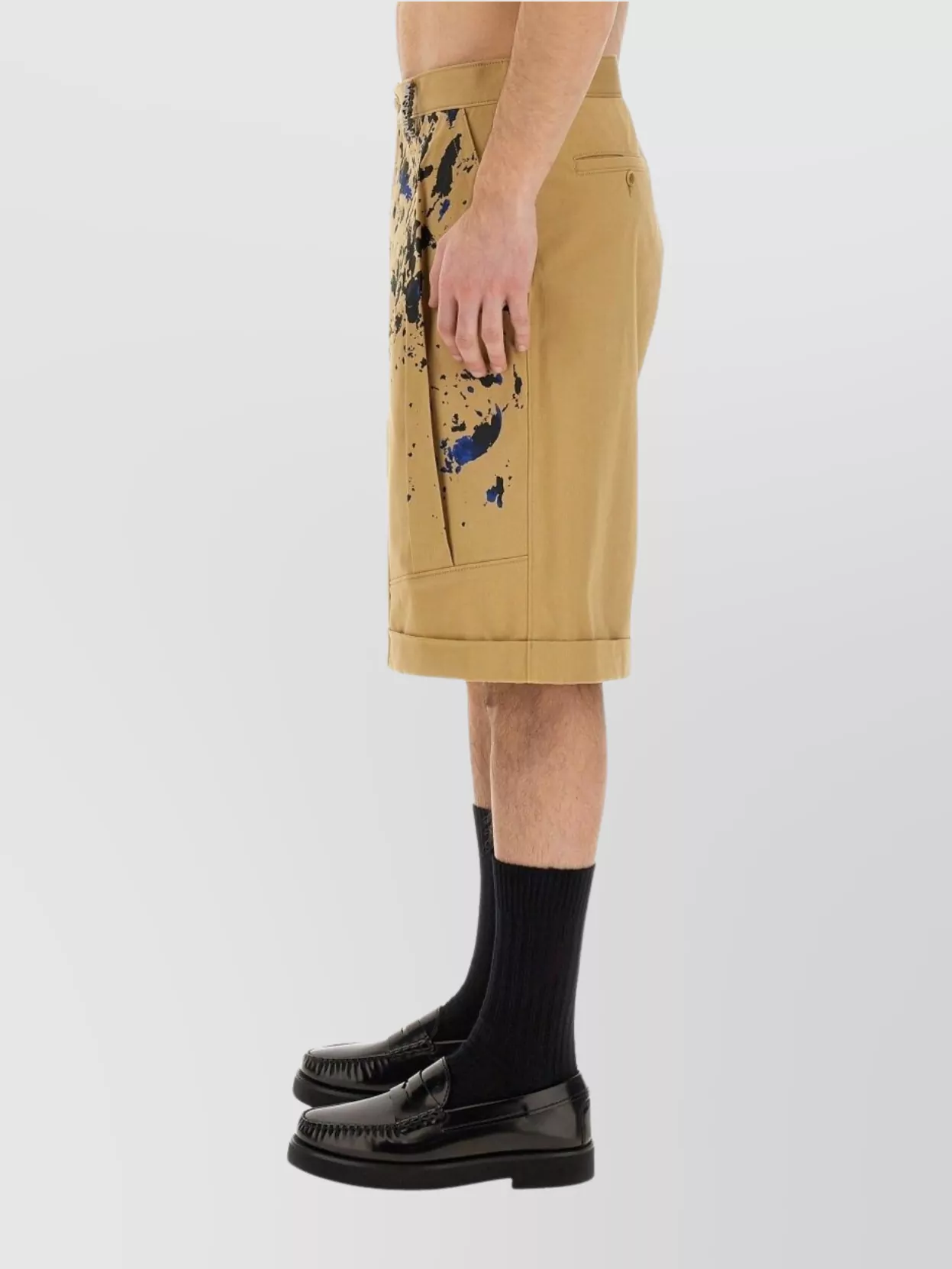 Moschino Cargo Bermuda Shorts Paint Splatter
