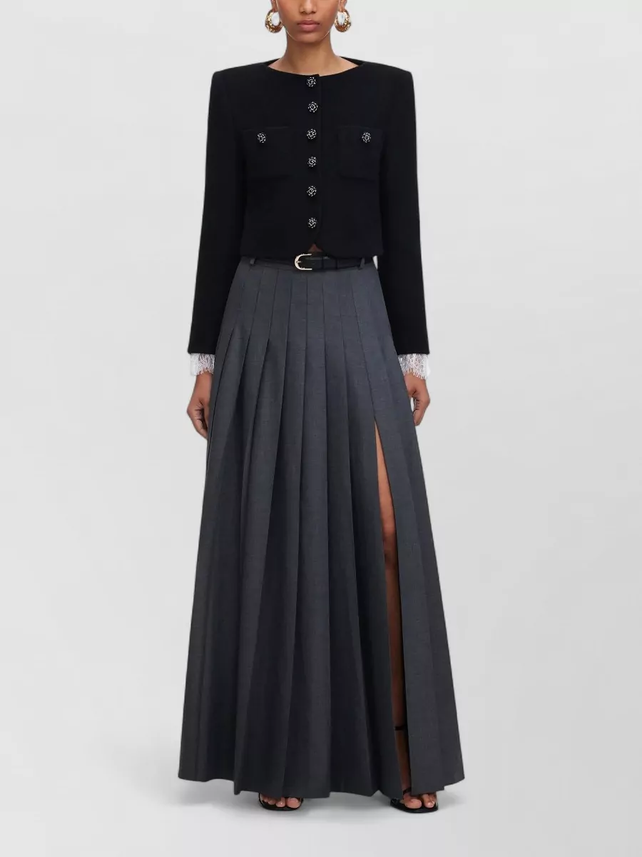 Self-Portrait pleated maxi skirt