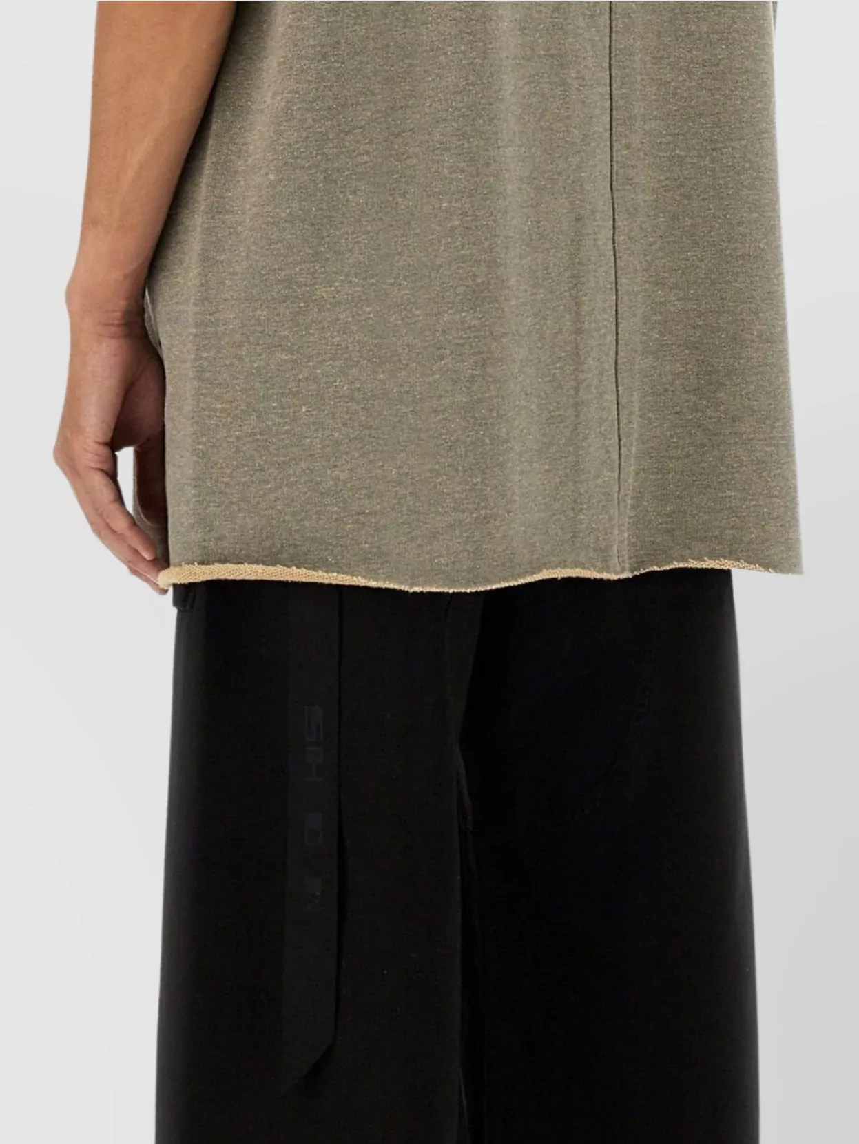 Rick Owens Drkshdw Sleeveless T-Shirt With Raw Hem And Side Seam Detail