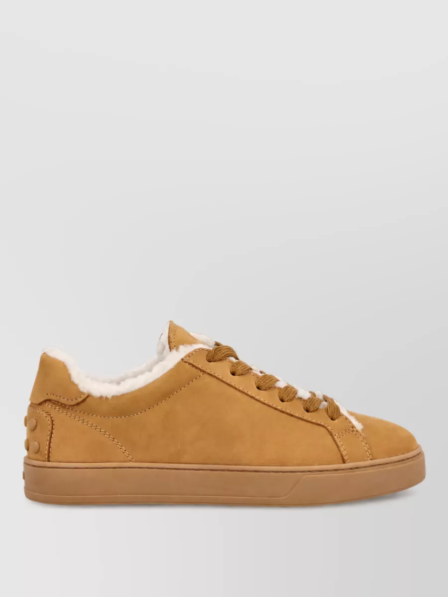 Tod's Leather Low Top Lace-Up Sneakers