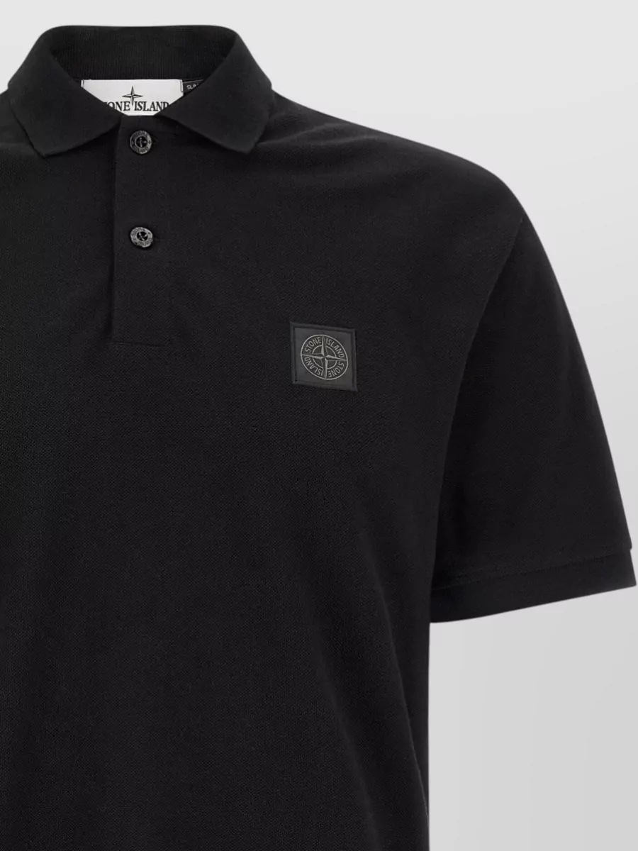 Stone Island Compass Logo Polo Shirt Short Sleeves