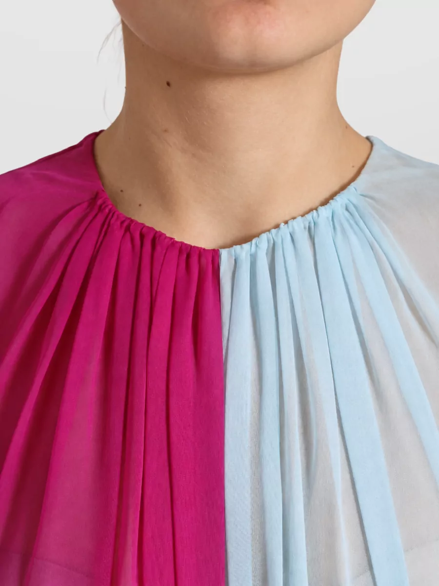 Dolce&Gabbana Silk Two Tone Midi Dress