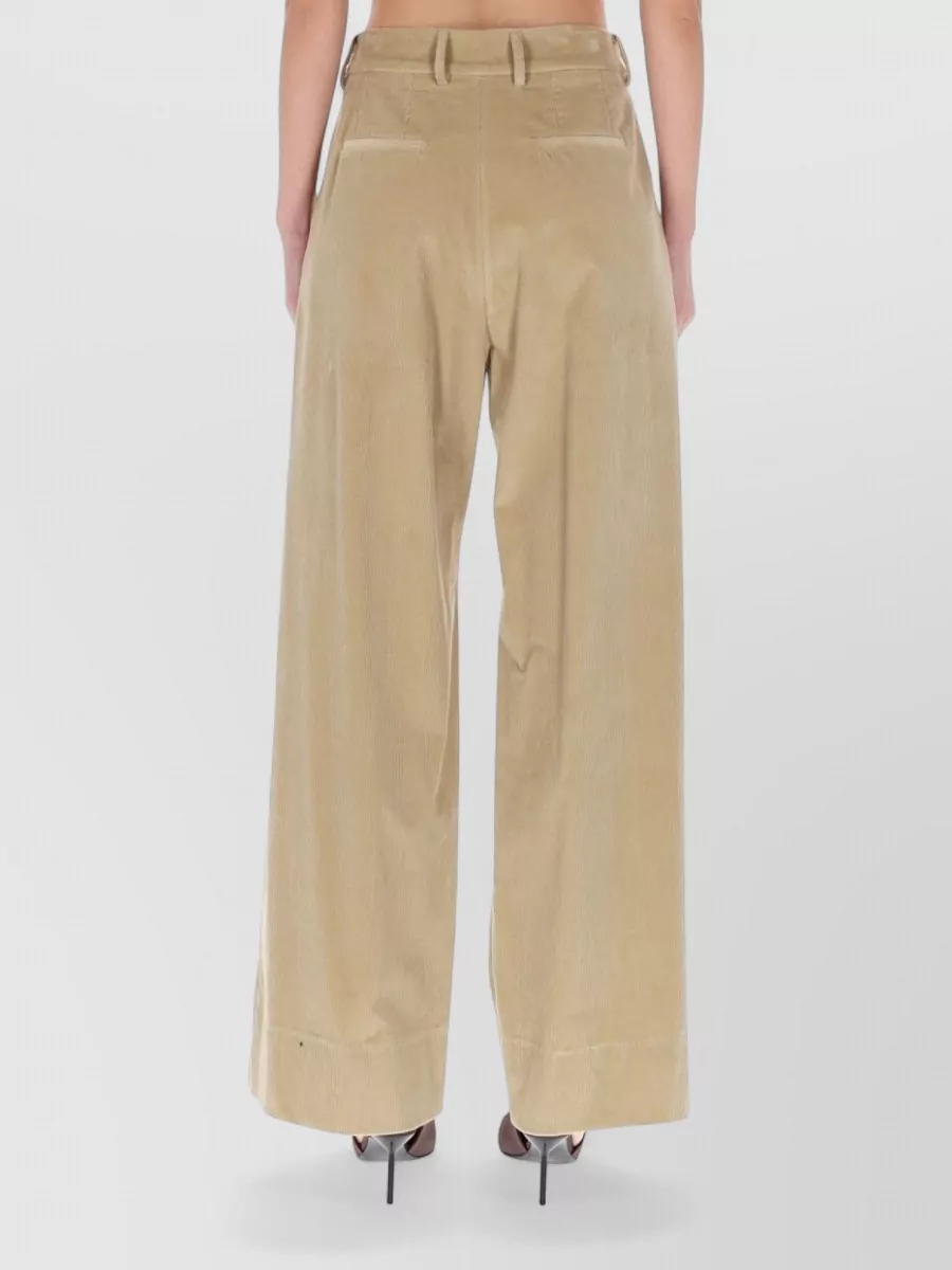 Pt Torino High Waist Wide Leg Trousers With Pockets