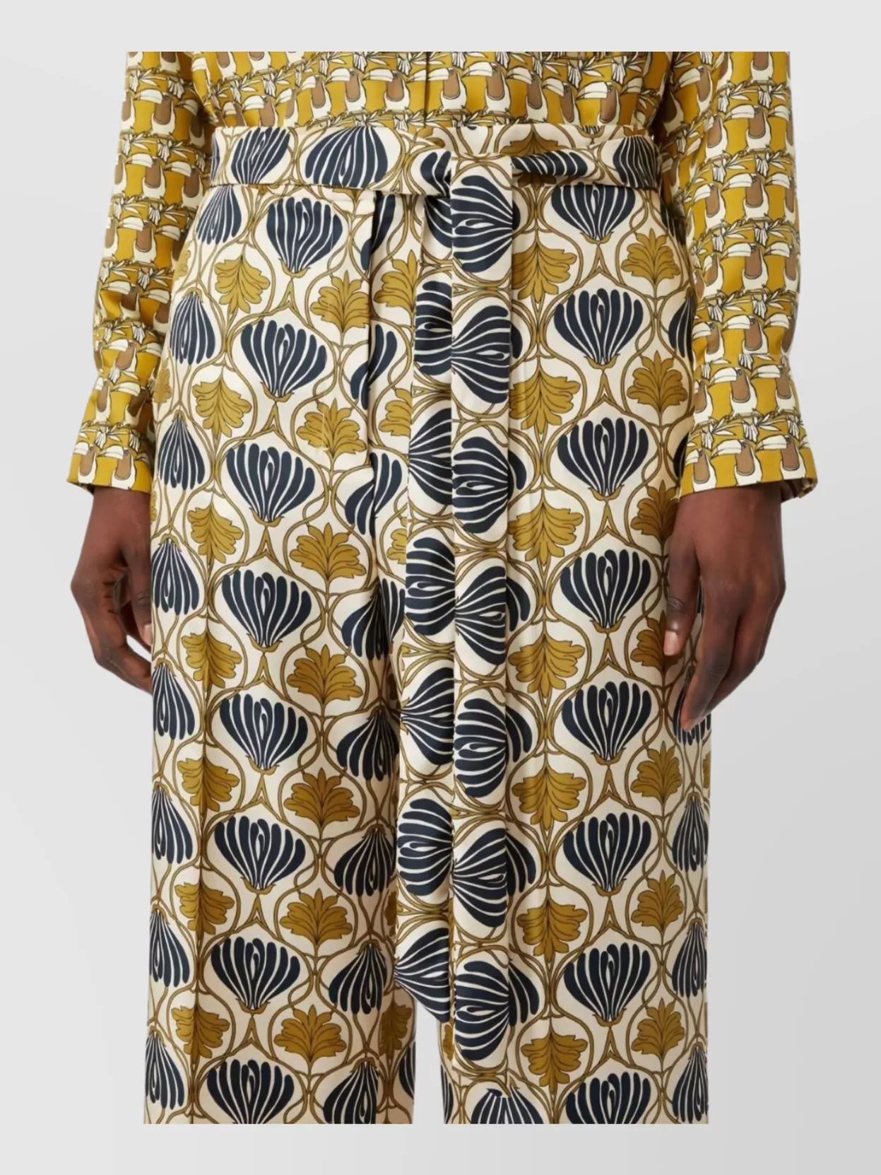 Max Mara Trousers Featuring All-over Print In Neutral