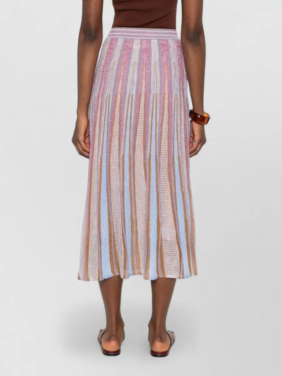 Forte Forte Striped Pleated Maxi Skirt