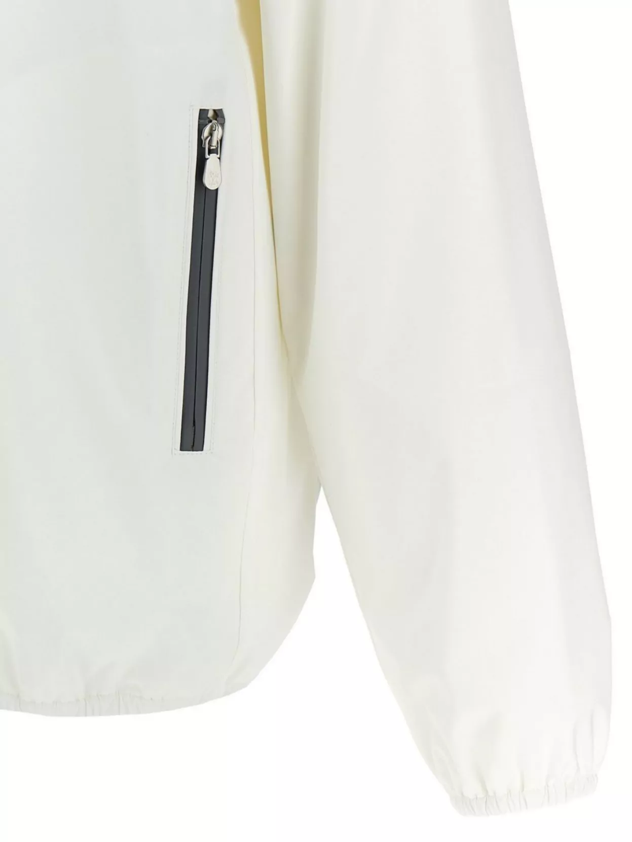 Brunello Cucinelli Waterproof Logo Jacket With Hood And Pockets In White