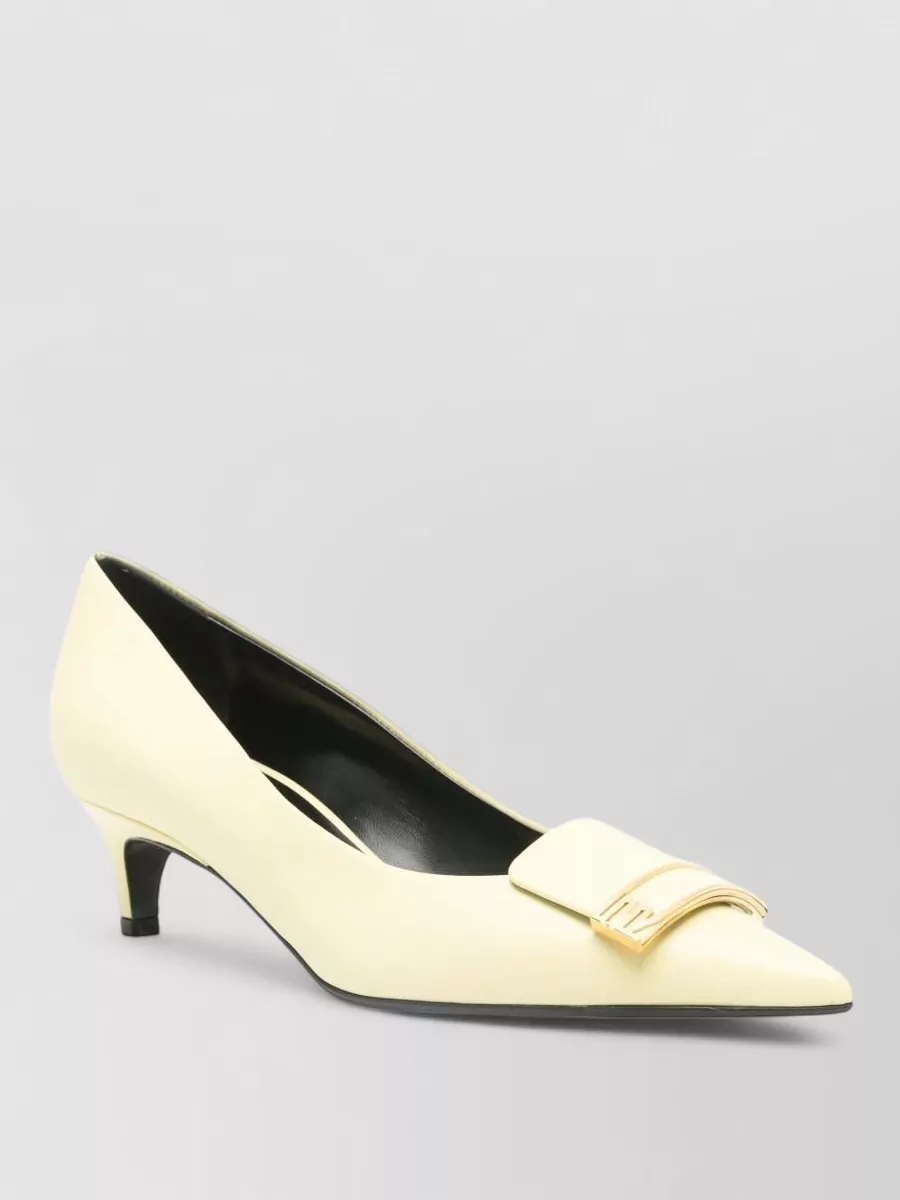 Sergio Rossi Leather Kitten Heel Pumps