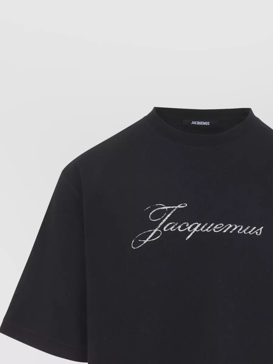 Jacquemus Logo-Print Cotton Crew-Neck Short-Sleeve T-Shirt