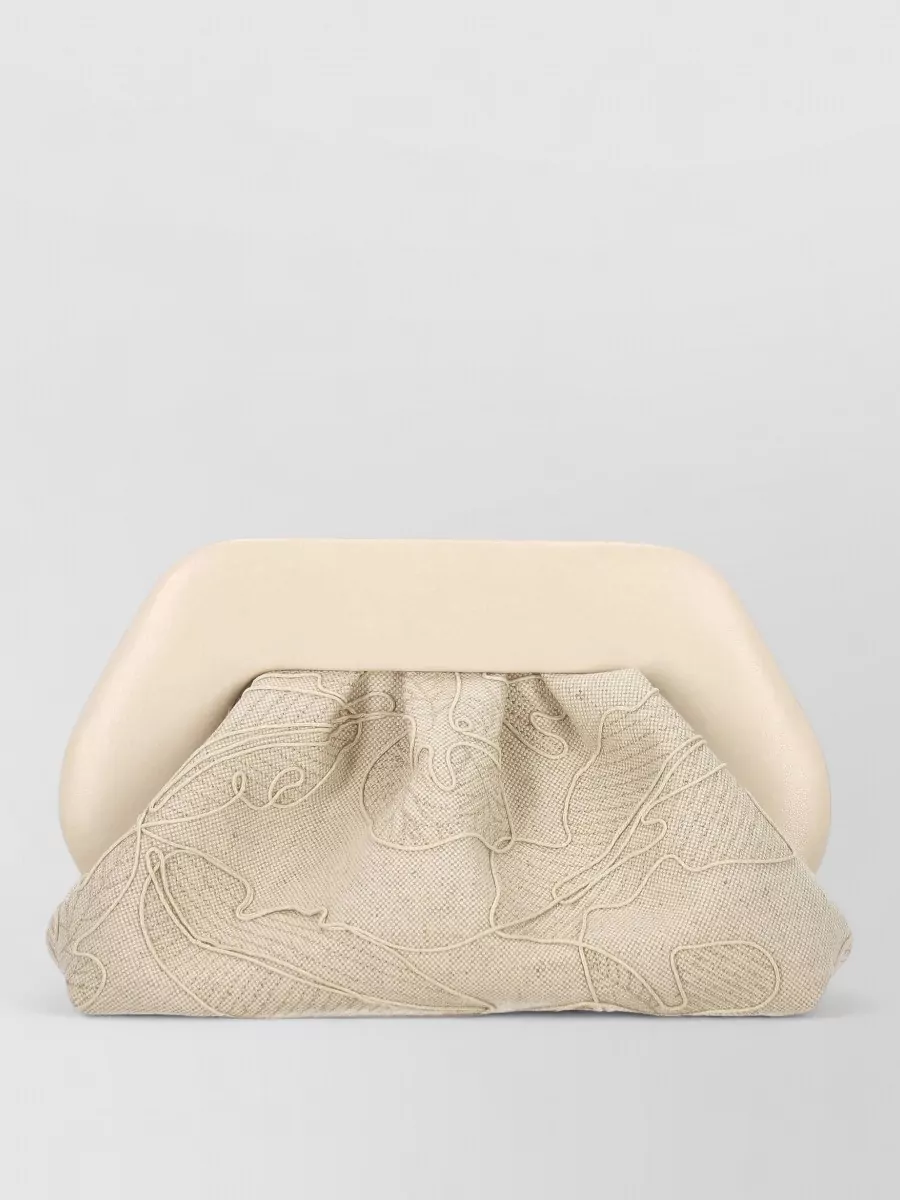 Themoiré bios medium leather clutch bag