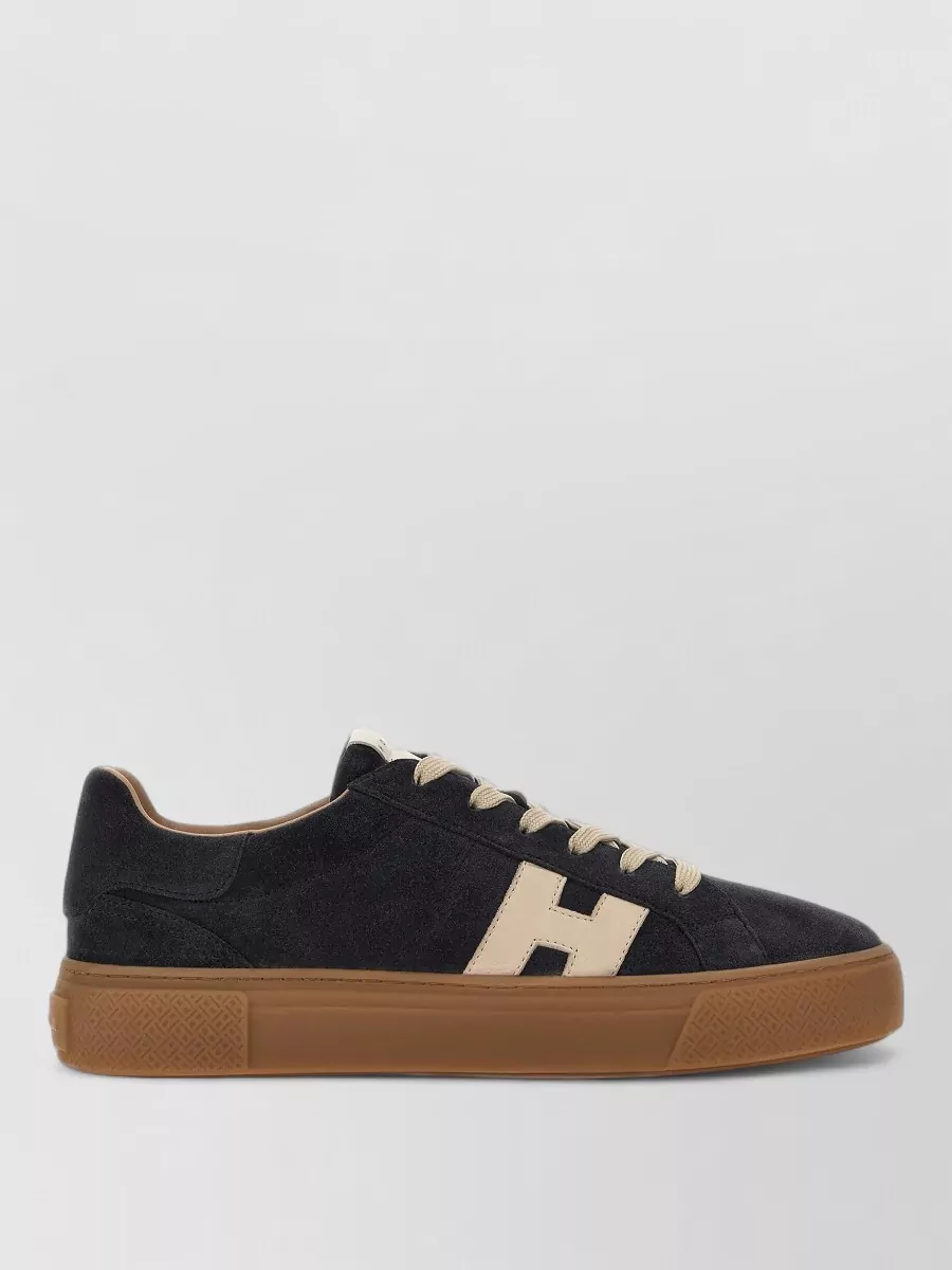 Hogan Suede Leather Low-Top Lace-Up Sneakers