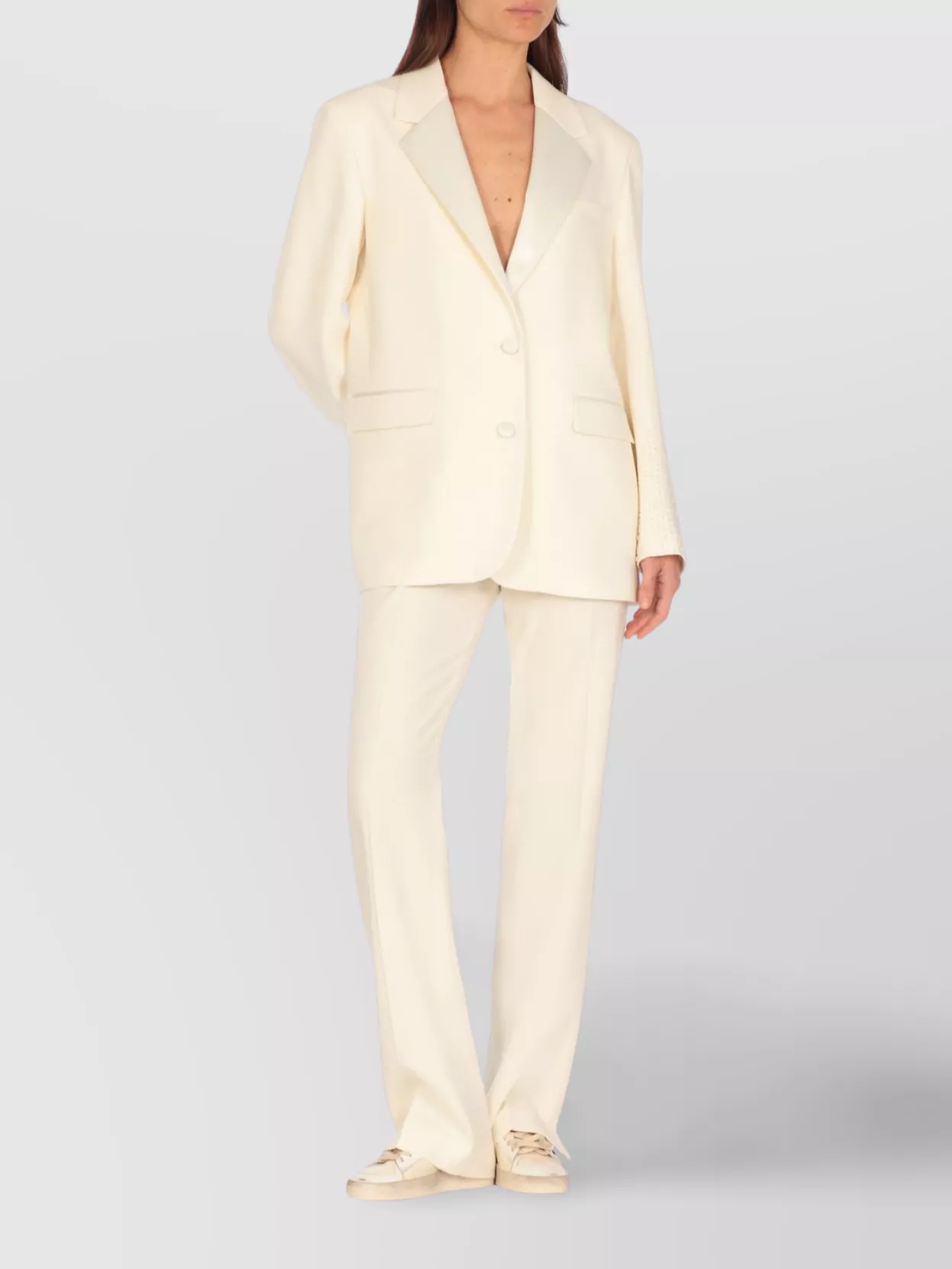 Golden Goose Blazer With Beaded Sleeves And Wool