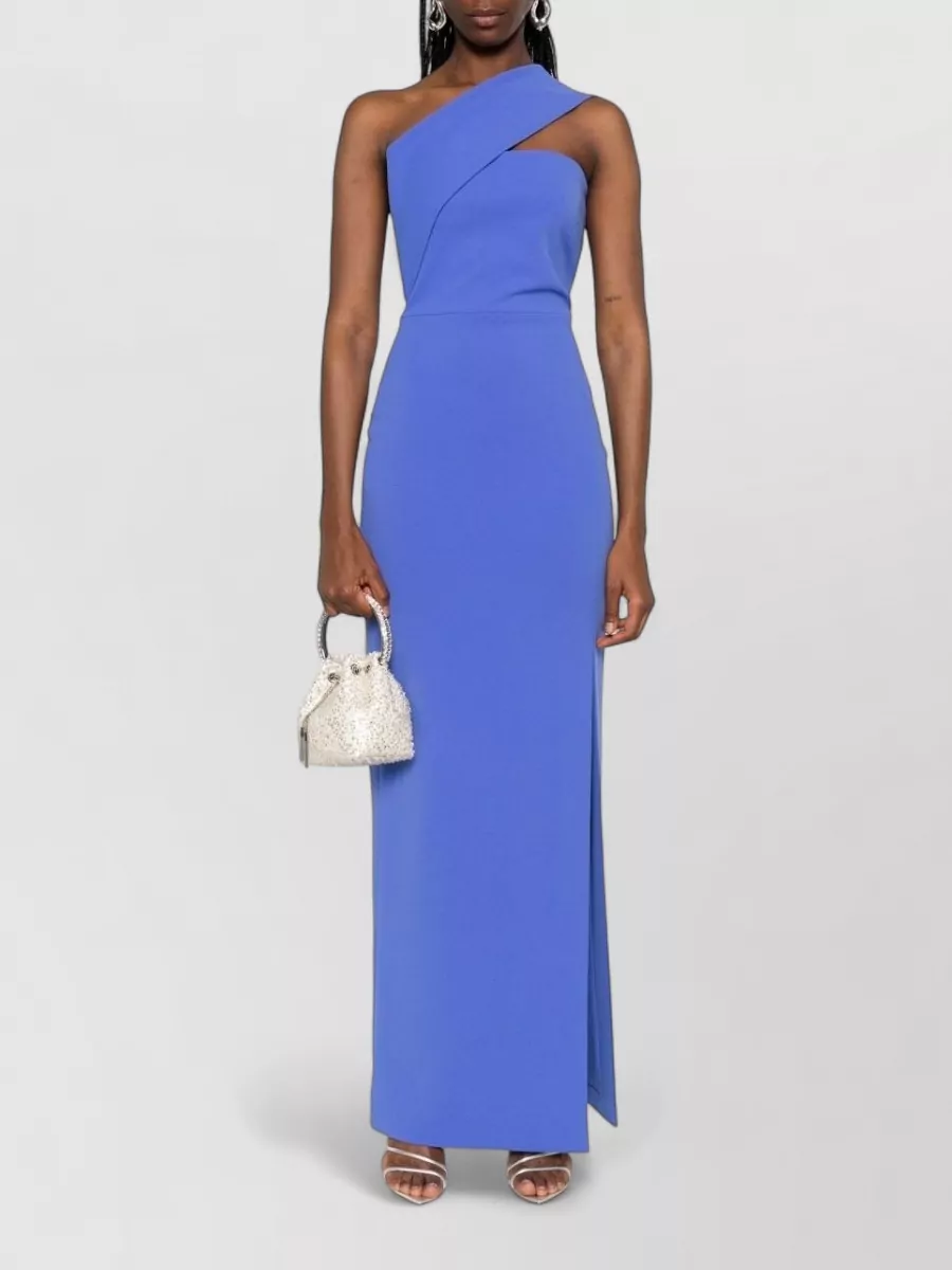 Solace London Asymmetric Neck Sleeveless Maxi Dress