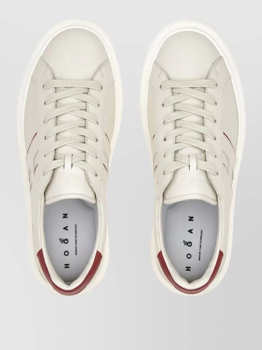 Hogan Sneakers Contrasting Heel Tab Flat Sole