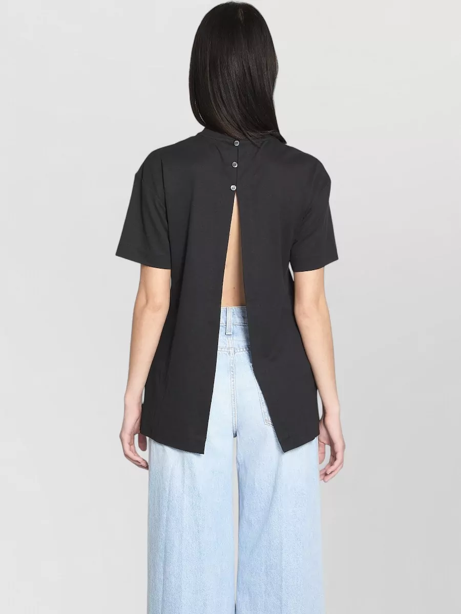 Jacquemus Ribbed Draped Short-Sleeve T-Shirt