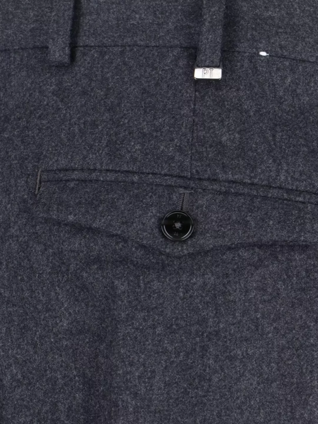 Pt Torino Straight Trousers With Belt Loops And Cuffed Hem