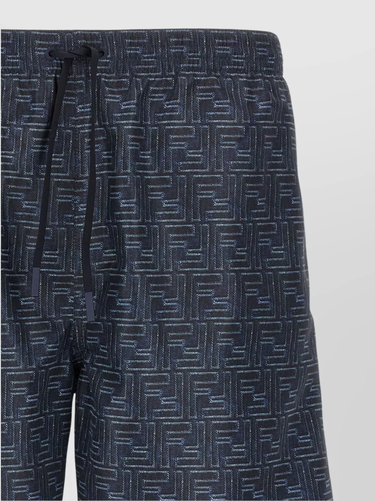 Fendi Denim Effect Swimsuit Featuring Pockets