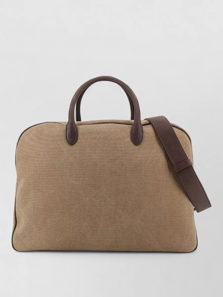 Orciani suede leather travel bag