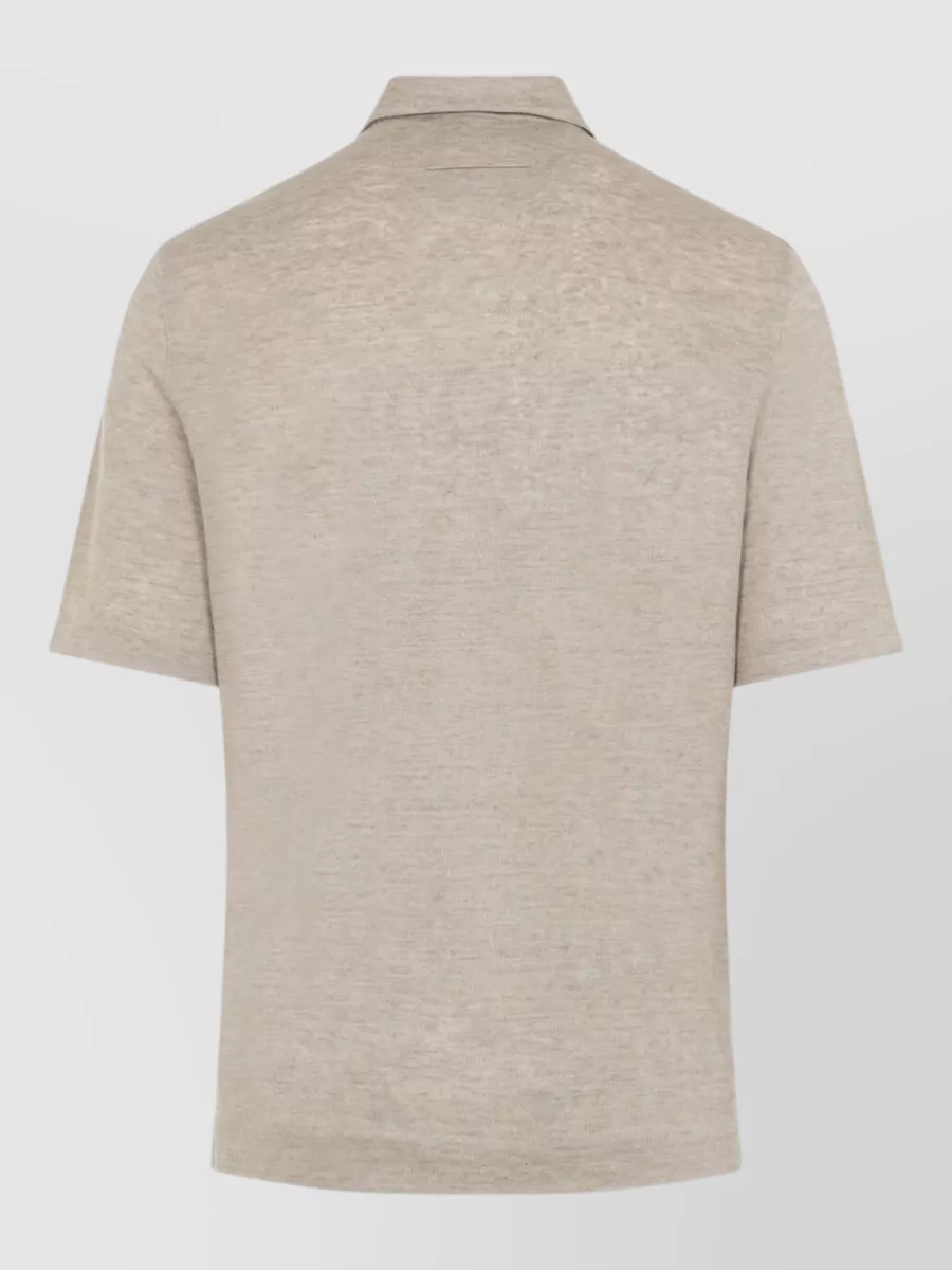 Zegna Linen Short-Sleeve Regular-Fit Polo Shirt