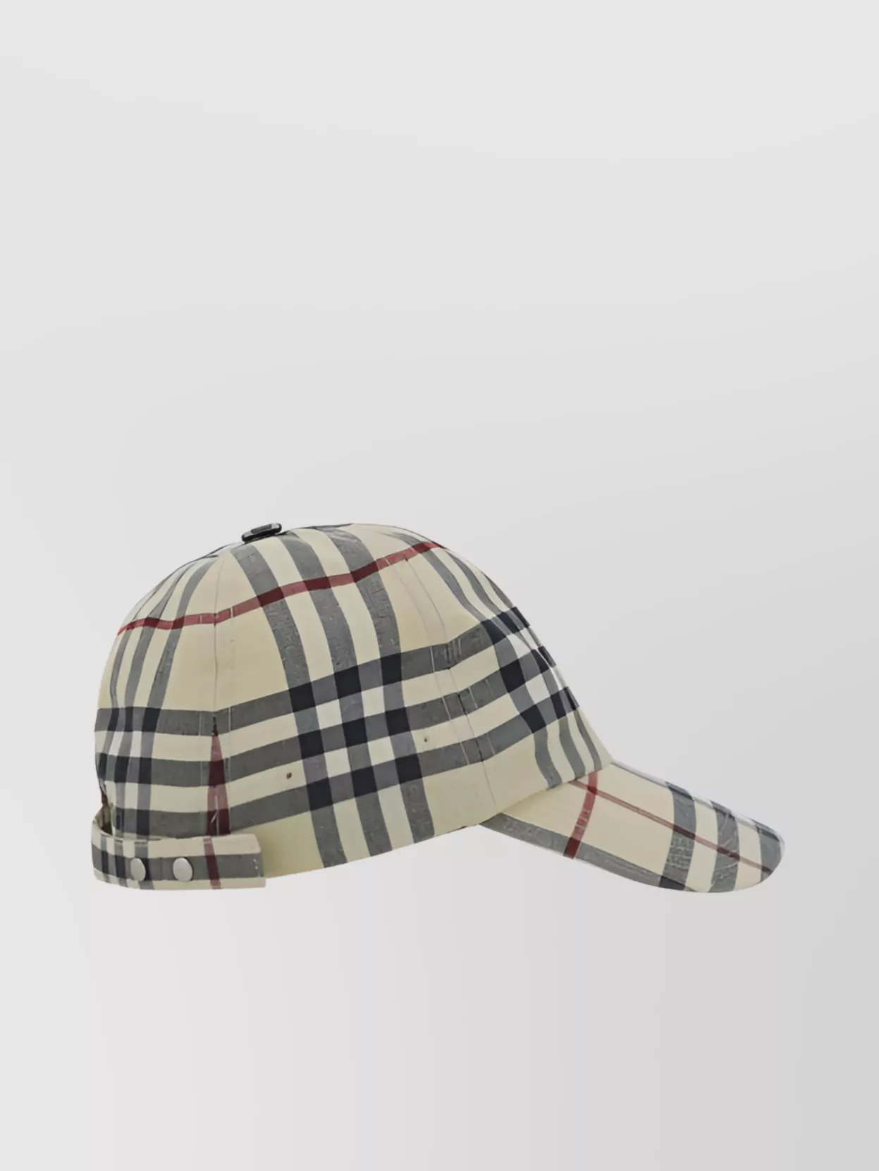 Burberry Checked Cotton Baseball Cap With Iconic Check Print