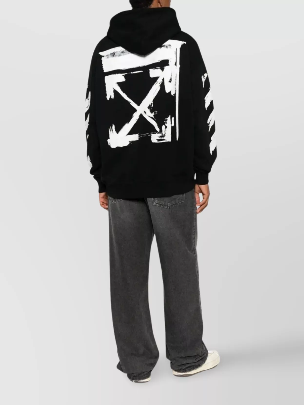 Off-White Arrow Pattern Hoodie Drawstring