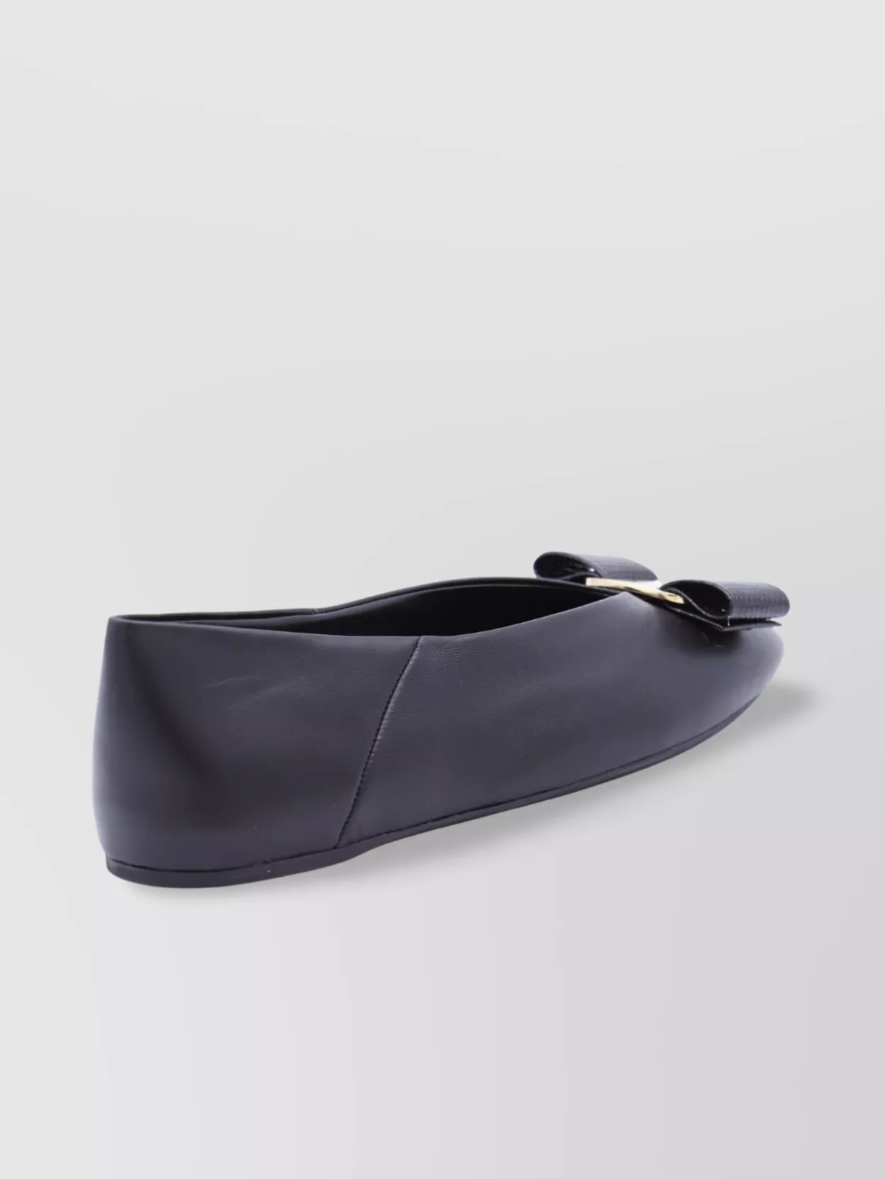 Ferragamo Bow Detail Ballerina Shoes With Metal Accent